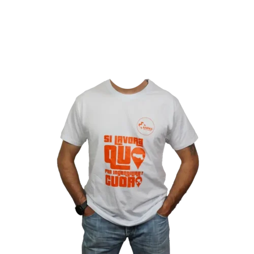 T-shirt "Si lavora qui per ingentilire i cuori" (We work here to soften hearts)